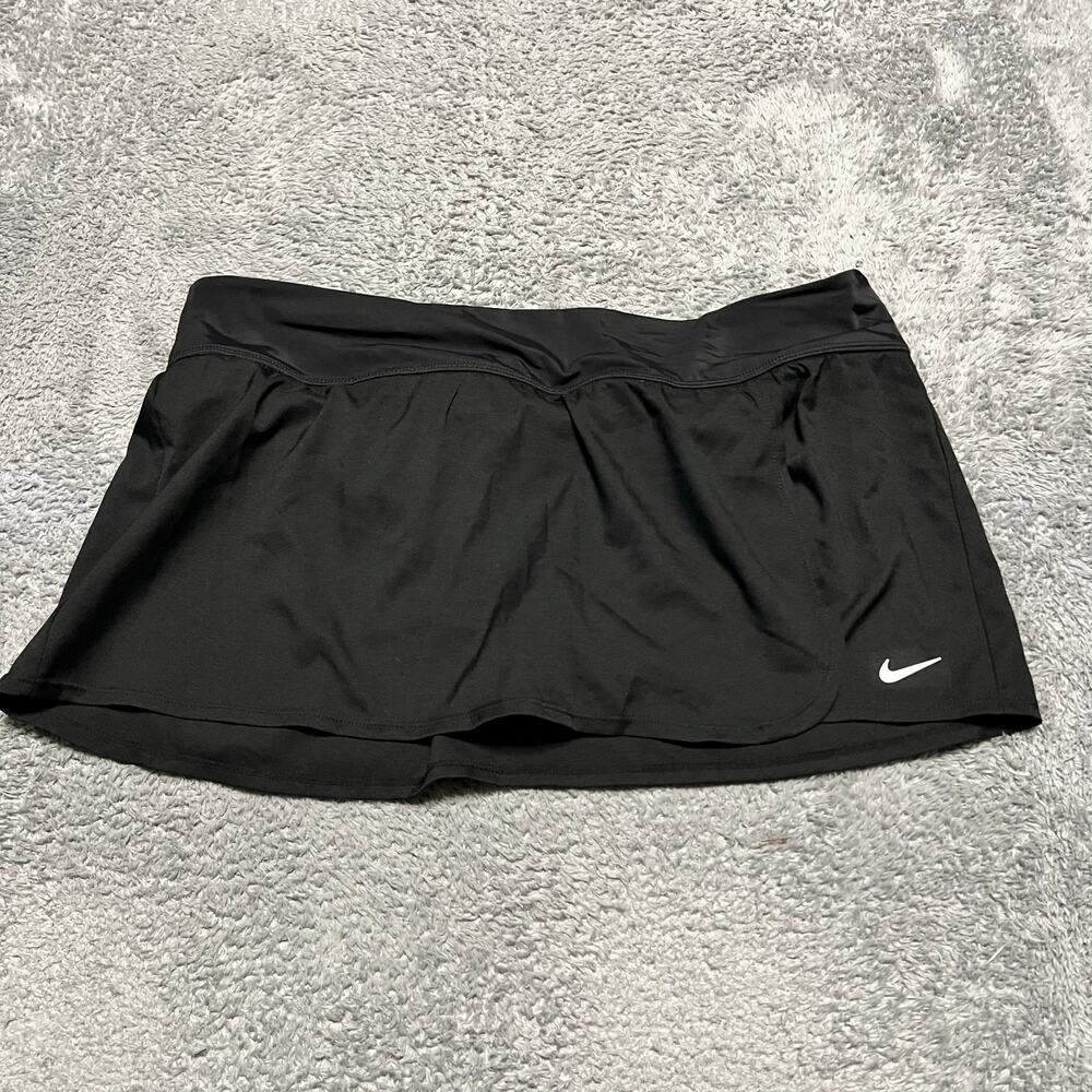 Nike Tennis Skirt Skort Womens XL Dri Fit Black Mini Performance